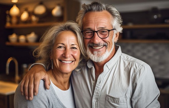 Portrait of smiling senior couple