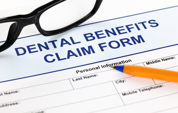 Dental Insurance Claim Form on a Table
