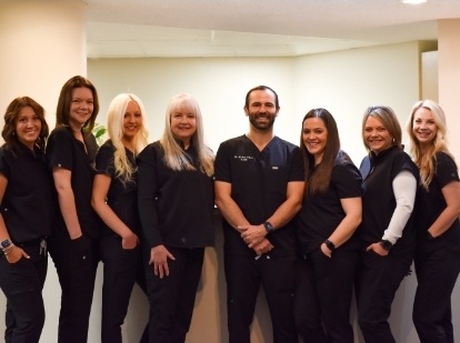 Tulsa dentist and dental team members at O'Brien Dental Wellness Center