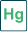 The letters H G for the chemical element symbol for mercury
